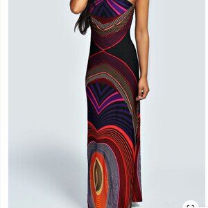 Funky People - Long Pattern Sleeveless Tube Maxi Dress - XL